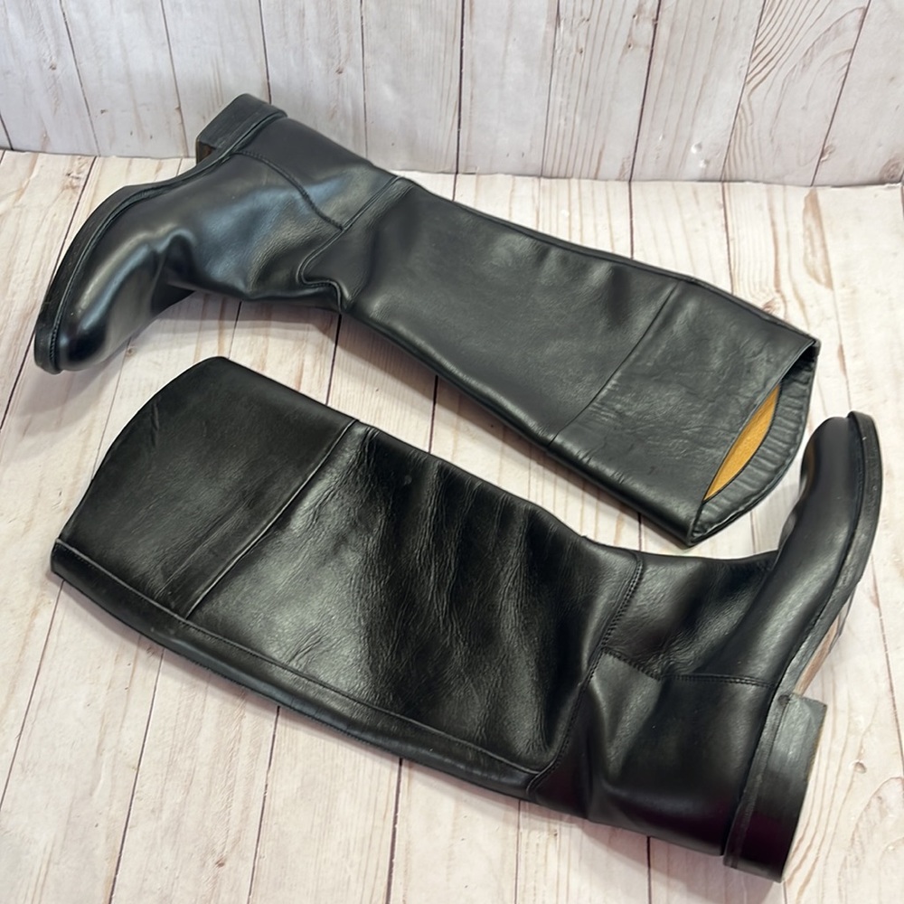 Denis Club Equestrian Riding Boots Black Leather 11โ Shaft 1โ Heel